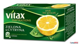 Herbata VITAX INSPIRATIONS zielona z cytryną (20 saszetek) 30g zawieszka Vitax