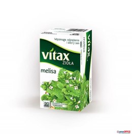 Herbata VITAX MELISA 20t*1,5g ziołowa bez zawieszki Vitax
