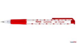 Długopis AUTOMAT SUPERFINE z supercienką końcówką, 0,5mm czerwony TO-069 Toma Toma