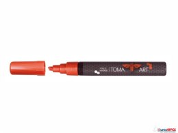 Marker akrylowy, fibrowa końcówka ścięta 2-5mm, czerwony TO-400 Toma Toma