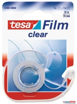 Taśma biurowa TESAfilm Clear 10m X19mm +Dyspenser 57935-00000-01 TS Tesa