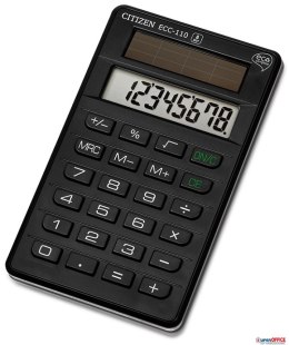 Kalkulator ECC110 CITIZEN 8-cyfrowy, 118X70mm, czarny -wycofany Citizen
