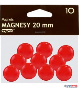 Magnes 20mm GRAND, czerwony, 10 szt 130-1688 Grand