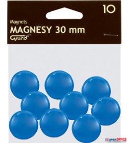 Magnes 30mm GRAND, niebieski, 10 szt 130-1696 Grand