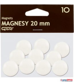 Magnes 20mm GRAND, biały, 10 szt 130-1689 Grand