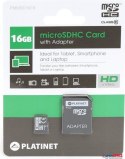 Karta pamięci Micro SDhc + adapter SD 16GB SECURE DIGITA class10 Platinet PMMSD1610 Platinet