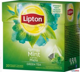 Herbata LIPTON PIRAMID GREEN TEA MIĘTA 20t zielona INTENSE MINT Lipton