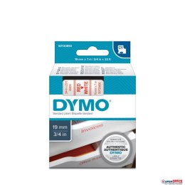 Taśma DYMO D1 - 19 mm x 7 m, czerwony / biały S0720850 do drukarek etykiet Dymo