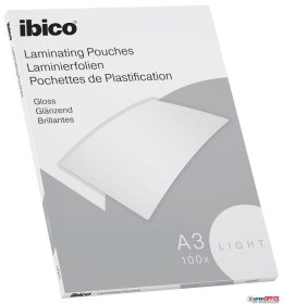 Folia do laminacji IBICO, A3, 80mic., przezroczysta, połysk, 100 szt., LIGHT 627311 GBC