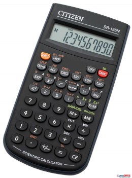 Kalkulator naukowy CITIZEN SR-135N, 10-cyfrowy, 154x84mm, etui, czarny CITIZEN