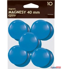 Magnes 40mm GRAND, niebieski, 10 szt 130-1702 Grand