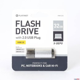 Pendrive USB 2.0 X-Depo 32GB srebrny PLATINET PMFE32S Platinet