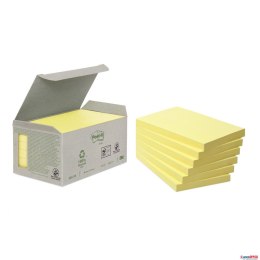 Ekologiczne karteczki samoprzylepne Post-it z certyfikatem PEFC Recycled, Żółte, 76x76mm, 16 bloczków po 100 karteczek, 654-1T 3 Post-It 3M
