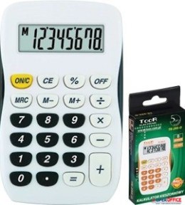 Kalkulator TOOR TR-295-K BIAŁO-CZARNY, 8 pozycyjny, kieszonkowy 120-1769 Toor