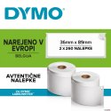 Etykieta DYMO adresowa - 89 x 36 mm biały S0722400 2 rolki po 260 etykiet Dymo