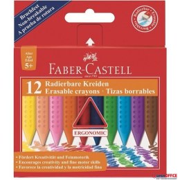 Kredki GRIP trójkątne 12 kol.woskowe FABER CASTEL Faber-Castell