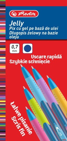 Długopis żelowy JELLY 0,7 mm niebieski 9476500 Herlitz Herlitz