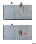 Segregator A4 50mm czerwony CLICK&GO (oprawa+mechanizm, zestaw do samodzielnego złożenia) Open