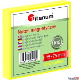 Notes elektrostatyczny 75x75mm 100k żółty 456959 TITANUM bloczek Titanum