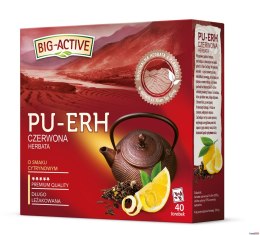 Herbata BIG-ACTIVE PU-ERH czerwona o smaku cytrynowym 40t 1,8g Big-Active