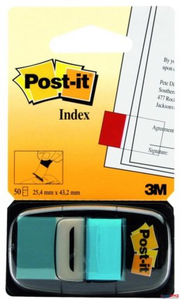 Zakładki indeksujące POST-IT (680-23), PP, 25,4x43,2mm, 50 kart., jaskrawoniebieskie Post-It 3M