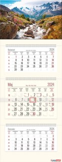 Kalendarz Trójdzielny z główką (T01) POTOK- krem 2024 TELEGRAPH Telegraph