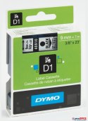 Taśma DYMO D1 - 9 mm x 7 m, czarny / przezroczysty S0720670 do drukarek etykiet (X) Dymo