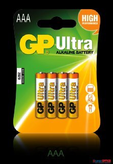 Bateria alkaliczna GP Ultra AAA / LR03 (4szt) 1.5V GPPCA24AU016 GP Batteries