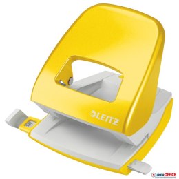 Dziurkacz duży metalowy Leitz, żółty, 10 lat gwarancji, 30 kartek 50081016 Leitz