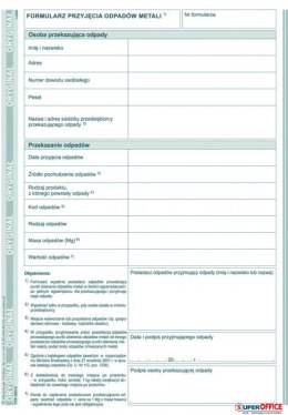 E-03-3 Formularz przyjęcia odpadów metali MICHALCZYK&PROKOP A5 80 kartek Michalczyk i Prokop