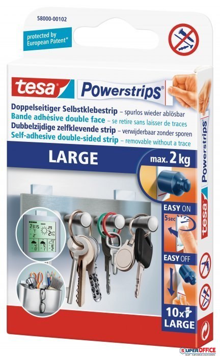 Plastry samoprzylepne TESA POWERSTRIPS duże kpl 10sztuk 58000-00132-01 Tesa