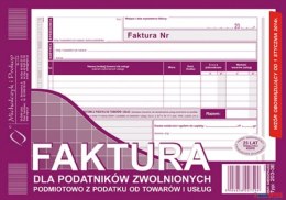 203-3E Faktura dla podatników zwolnionych z VAT A5 (o+1k) MICHALCZYK Michalczyk i Prokop