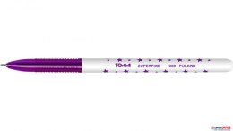 Długopis w gwiazdki SUPERFINE z supercienką końcówką, 0,5mm fioletowy TO-059 Toma Toma