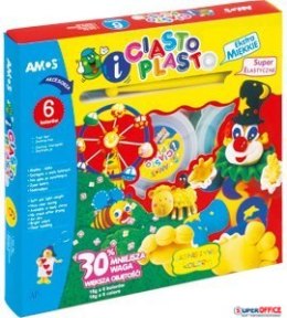 CIASTO-PLASTO IC6PT, 6 kolorów, 18 g170-1023 Amos
