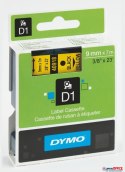Taśma DYMO D1 - 9 mm x 7 m, czarny / żółty S0720730 do drukarek etykiet Dymo