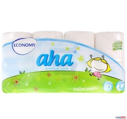 Papier toaletowy AHA ECONOMY (8 rolek) biały Aha
