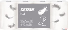 Papier toaletowy, małe rolki KATRIN PLUS Toilet 160, 2W, 112966, opakowanie: 8 rolek Katrin