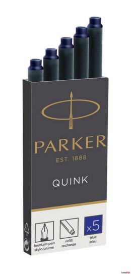 Naboje z Atramentem QUINK - STANDARD niebieski - 5 szt. w pudełku 1950384 PARKER Parker