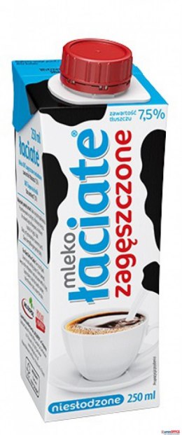 Mleko ŁACIATE UHT 7,5% zagęszczone niesłodzone 250 ml Łaciate