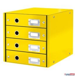 Pojemnik z 4 szufladami Leitz C&S, żółty 60490016 Leitz