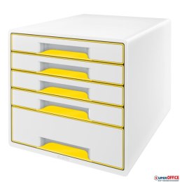 Pojemnik z 5 szufladami Leitz WOW, biały/żółty 52142016 (X) Leitz