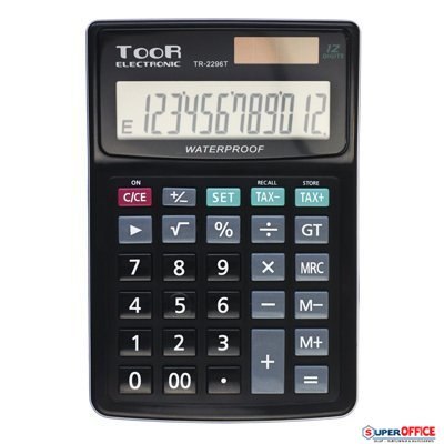 Kalkulator TOOR TR-2296T, 12 pozycyjny, wodoodporny 120-1425 Toor