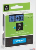Taśma DYMO D1 - 12 mm x 7 m, czarny / niebieski S0720560 do drukarek etykiet Dymo
