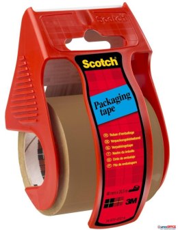 Mini dyspenser do taśm SCOTCH (C.5020.D), w zestawie taśma pakową, 48mmx20,3m, czerwony Scotch 3M