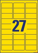 Etykiety żółte neonowe L6004-25 63,5x29,6 25 ark Usuwalne, Avery Zweckform Avery Zweckform