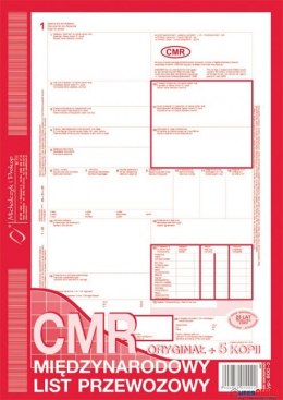 800-3N CMR A4 78kartek 1+5 numerowany międzynarodowy list przewozowy M&P Michalczyk i Prokop