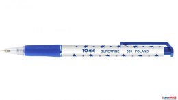 Długopis AUTOMAT SUPERFINE z supercienką końcówką, 0,5mm niebieski TO-069 Toma Toma