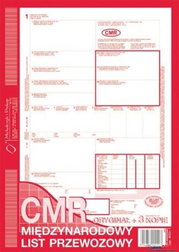 800-1N CMR A4 80kartek 1+3 numerowany międzynarodowy list przewozowy M&P Michalczyk i Prokop