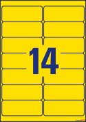 Etykiety żółte neon L7263Y-25 99,1 x 38,1 25ark. Usuwalne, Avery Zweckform (X) Avery Zweckform