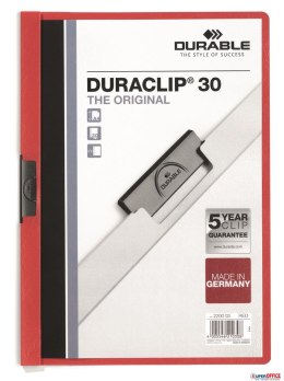 Skoroszyt DURABLE DURACLIP Original 30 czerwony 2200-03 Durable